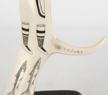 Enooky (Innuki) Oqutaq (1926-1986) Scrimshaw