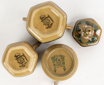 (3) Deldare Pottery Cream and Sugars