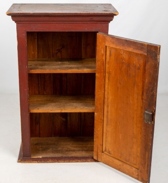 19th Century Painted American Pine Wall Cupboard