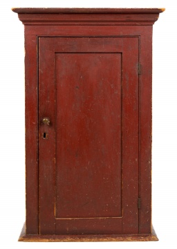 19th Century Painted American Pine Wall Cupboard
