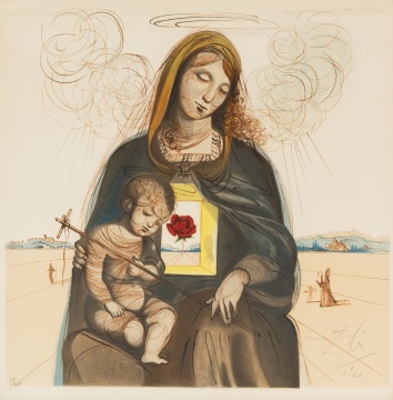 Salvador Dali (Spanish, 1904-1989) The Mystical Rose Madonna
