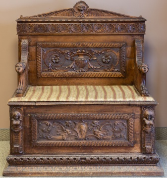 19th Century Italian Renaissance Revival Hall Seat