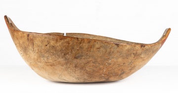 Large Native American Burl Bowl with Handles