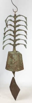 Paolo Soleri (American, 1919-2013) Patinaed Bronze Windbell
