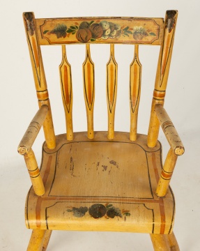 American Painted Arrow Back High Chair