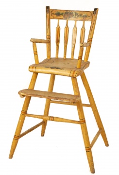 American Painted Arrow Back High Chair