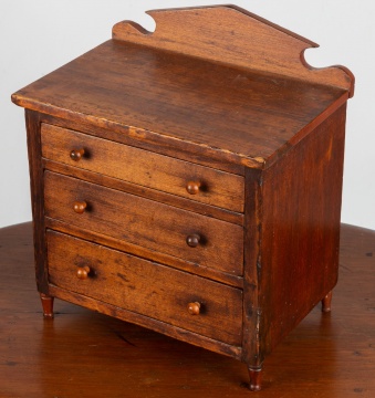 19th Century Miniature Pine Chest of Drawers