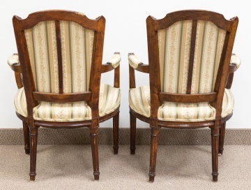 Pair of French Fruitwood Armchairs