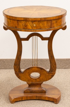 French Lyre 1 Drawer Stand