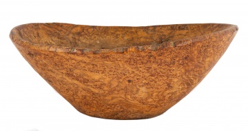 19th Century American Carved Burl Bowl