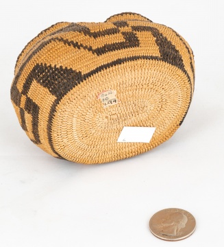 Unusual Native American Miniature Woven Basket