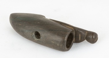 Native American Bird Stone Pipe with Effigy