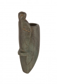 Native American Bird Stone Pipe with Effigy