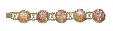 14K Gold Bracelet with Shell Cameo