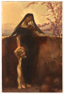Attributed to Antoine-Auguste-Ernest Hebert (French, 1817-1908) Madonna and Child