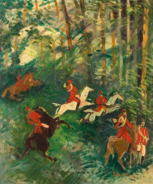 Jean Dufy (French, 1888-1964) "Les Cavaliers au Bois"