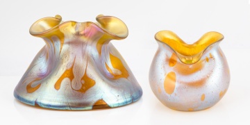 (2) Loetz Art Glass Vases