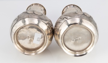 Japanese Export Silver Cabinet Vases