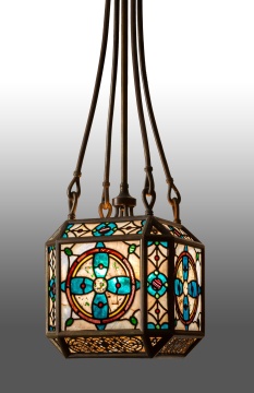 A Historically Important John La Farge (American, 1835-1910) Aesthetic Lantern