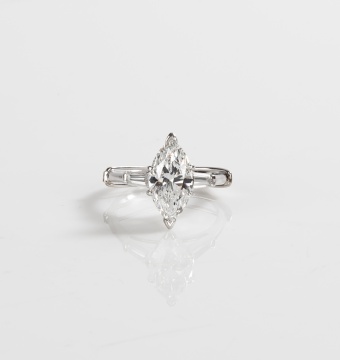 3.65 ct Marquise Brilliant Cut Diamond Ring