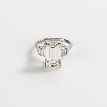 5.66 ct Emerald Cut Diamond Ring