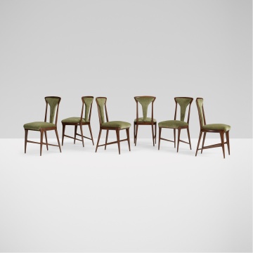 Carlo De Carli (Italian, 1919-1999) Set of (6) Dining Chairs