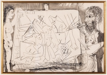 Pablo Picasso (Spanish, 1881-1973) "Dans I'atelier"