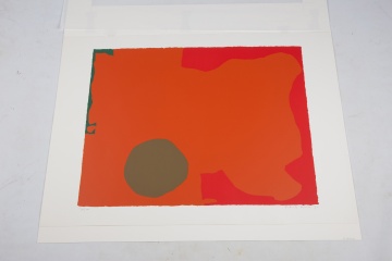 Patrick Heron (British, 1920-1999) "Umber Disc, Red Edge"