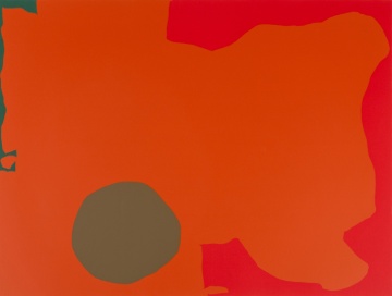 Patrick Heron (British, 1920-1999) "Umber Disc, Red Edge"