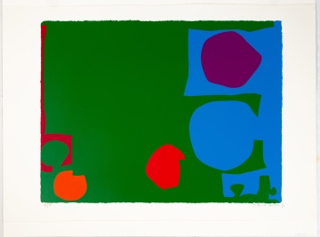 Patrick Heron (British, 1920-1999) "Three Reds in Green and Magenta in Blue"