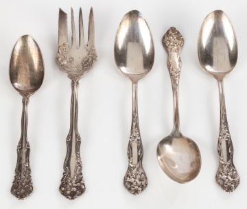Art Nouveau Silver Serving Pieces and Spoons