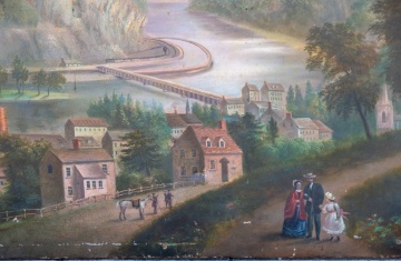 19th Century View of Harper's Ferry, Virginia, from the Potomac