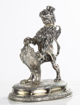 German Silver Gilt Heraldic Lion Cup 
