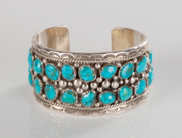 Navajo Silver & Turquoise Bracelet