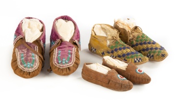 (3) Pair of Native American Moccasins
