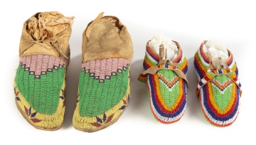 (2) Pair of Native American Moccasins
