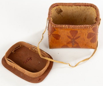 Birch Bark Covered Basket