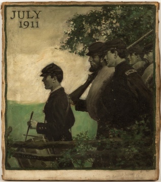 American Military Illustration Painting "July 1911"