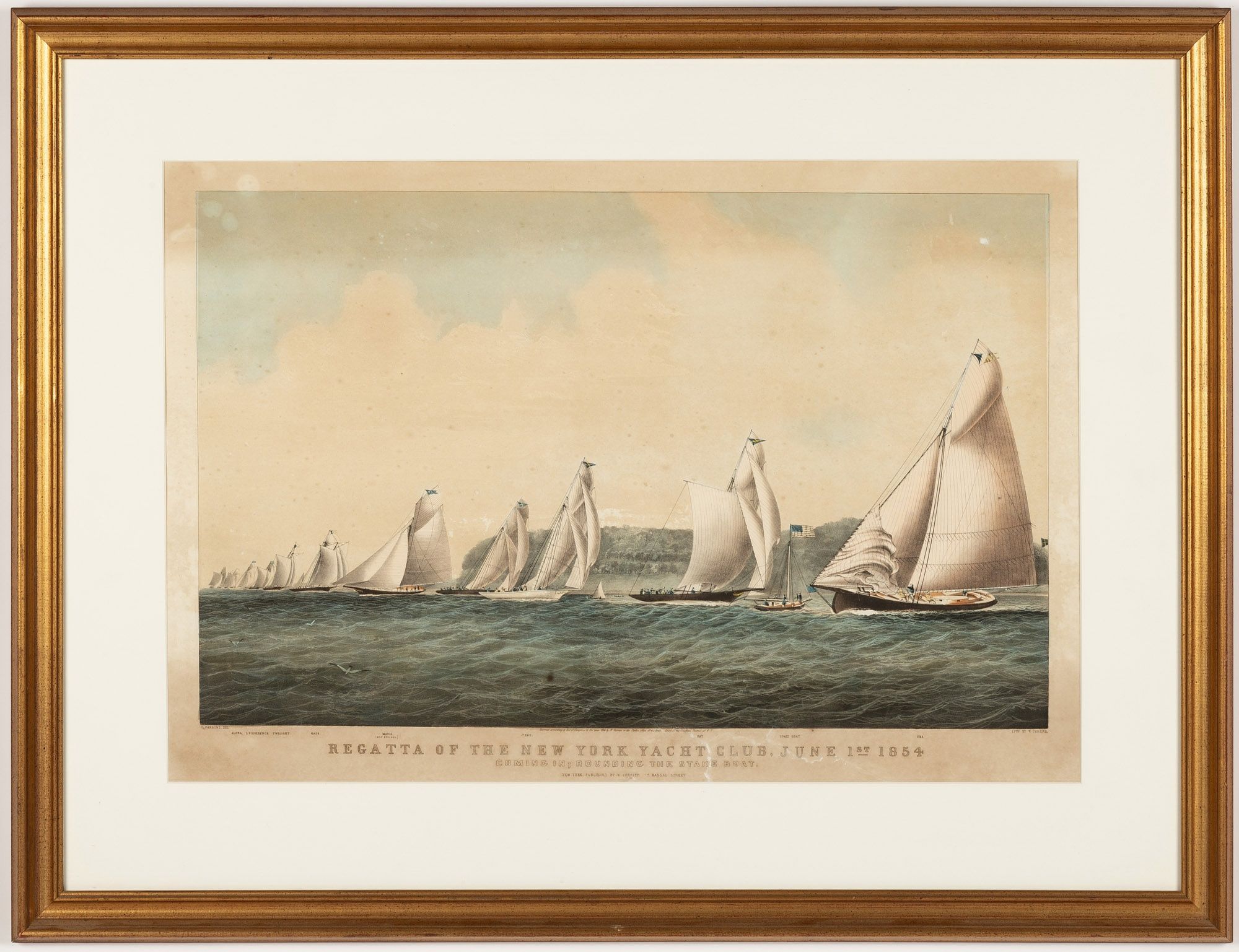 Currier & Ives "Regatta of the New York Yacht Club, June 1st 1854