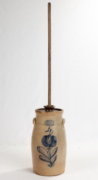 J. Burger, Jr. 4 Gallon Stoneware Churn