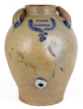 P. Cross, Hartford, CT. Stoneware Water Cooler