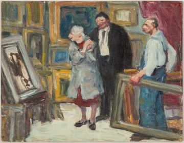 George A. Renouard (American, 1884-1954) Framing Studio Scene