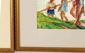 (2) George A. Renouard (American, 1884-1954) Watercolors of Bathers