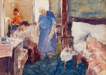 George A. Renouard (American, 1884-1954) Interior Scene