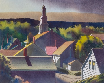 Sandor Bernath (American, 1892-1984) "View of Gloucester"
