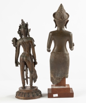 (2) Bronze Asian Figures