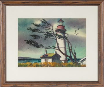 Sandor Bernath (American, 1892-1984) Lighthouse