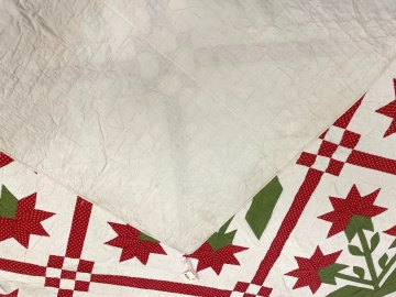 19th Century Applique Floral Quilt