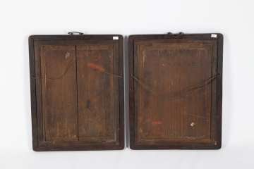 (2) Chinese Painted Mirrors