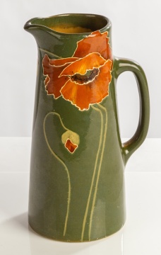 F. H. Rhead, Weller Pitcher with Poppies